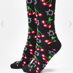 HUF Dark Cherry Popping Cherries Socks (2 Pairs)